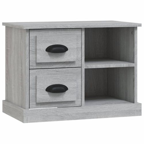 Table De Chevet Sonoma Gris 60x35,5x45 Cm