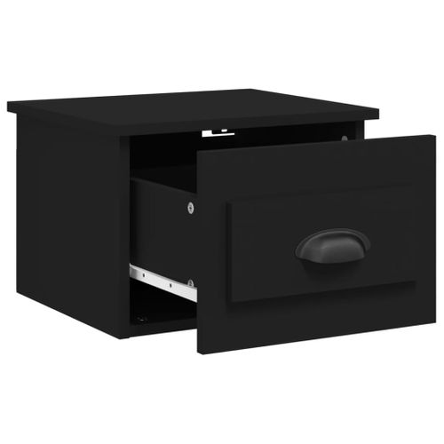 Table De Chevet Murale Noir 41,5x36x28 Cm