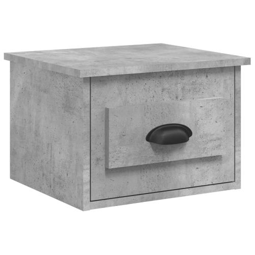 Tables De Chevet Murales 2 Pièces Gris Béton 41,5x36x28 Cm