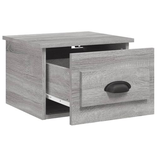 Table De Chevet Murale Sonoma Gris 41,5x36x28 Cm