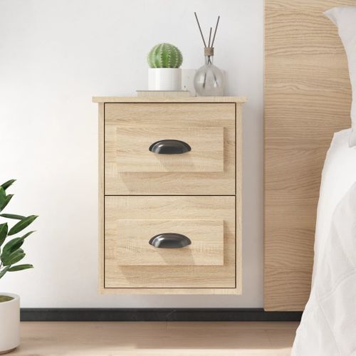 Table De Chevet Murale Chêne Sonoma 41,5x36x53 Cm