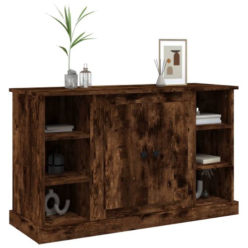 Buffet Chêne Fumé 100x35,5x60 Cm Bois Contreplaqué