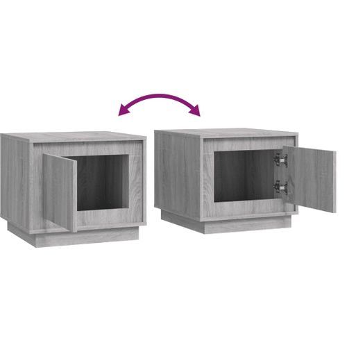 Table Basse Sonoma Gris 51x50x44 Cm Bois Contreplaqué