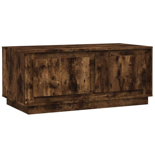 Table Basse Chêne Fumé 102x50x44 Cm Bois Contreplaqué