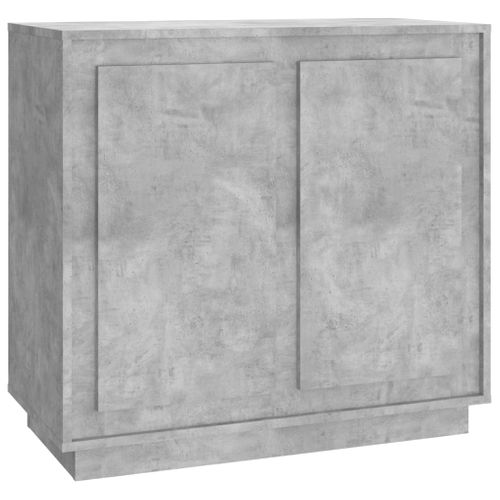Buffet Gris Béton 80x34x75 Cm Bois Contreplaqué