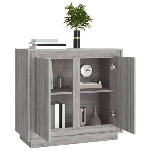 Buffet Sonoma Gris 80x34x75 Cm Bois Contreplaqué