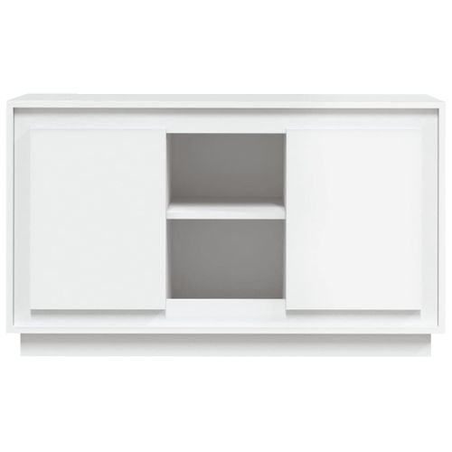 Buffet Blanc 102x35x60 Cm Bois Contreplaqué