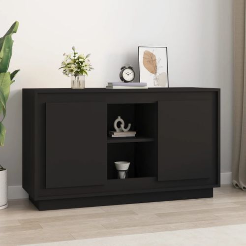 Buffet Noir 102x35x60 Cm Bois Contreplaqué