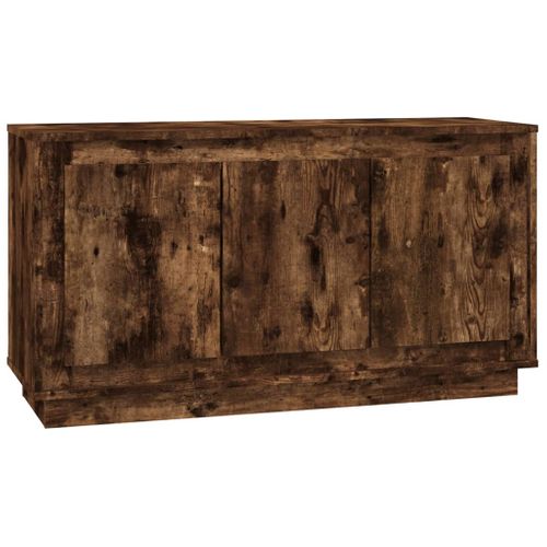 Buffet Chêne Fumé 102x35x55 Cm Bois Contreplaqué