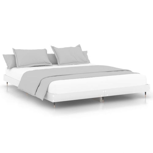 Cadre De Lit Sans Matelas Blanc 120x200 Cm Bois Ingénierie