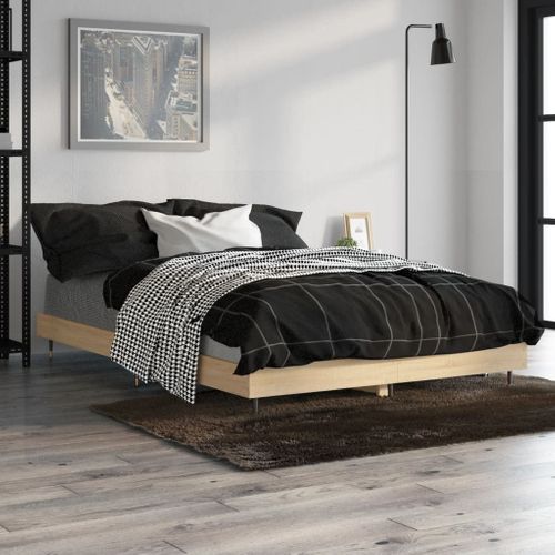 Cadre De Lit Sans Matelas Chêne Sonoma 120x190 Cm