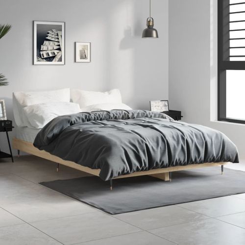 Cadre De Lit Sans Matelas Chêne Sonoma 120x190 Cm