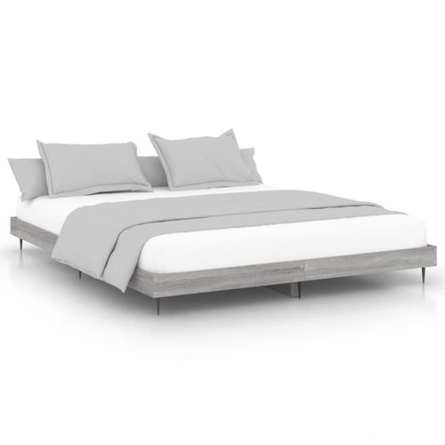 Cadre De Lit Sans Matelas Sonoma Gris 140x200 Cm