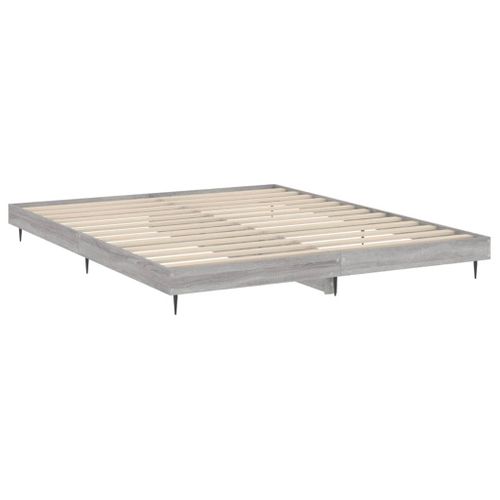 Cadre De Lit Sans Matelas Sonoma Gris 140x200 Cm
