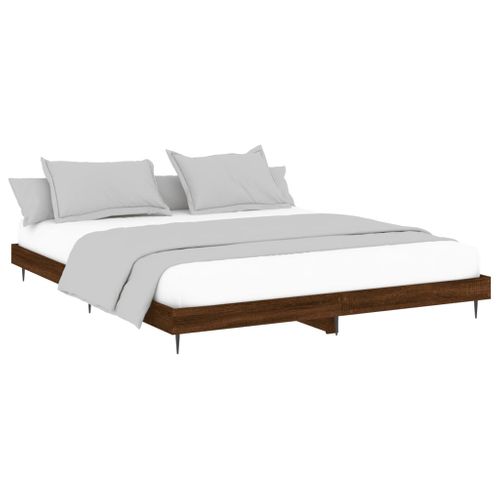 Cadre De Lit Sans Matelas Chêne Marron 120x200 Cm