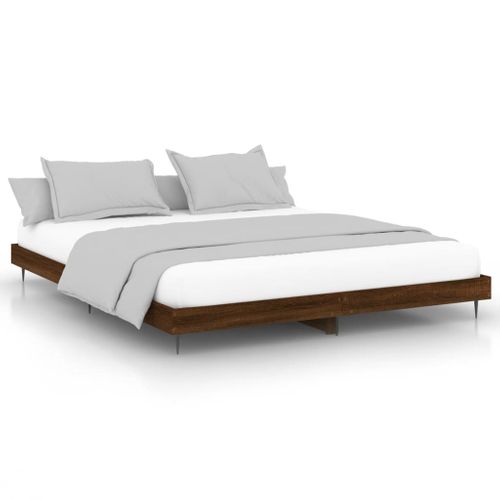 Cadre De Lit Sans Matelas Chêne Marron 120x200 Cm