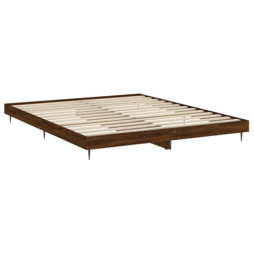 Cadre De Lit Sans Matelas Chêne Marron 120x200 Cm