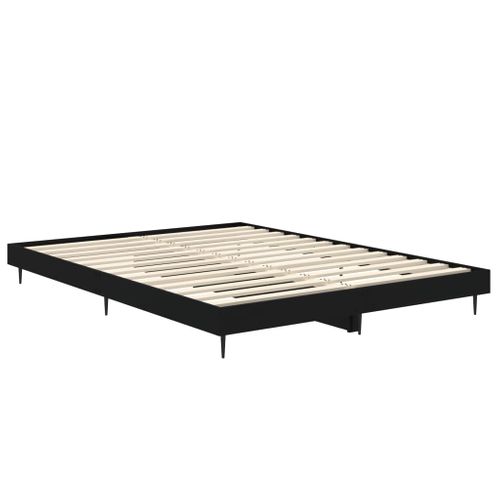 Cadre De Lit Sans Matelas Noir 140x190 Cm Bois Contreplaqué