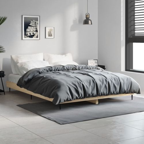 Cadre De Lit Sans Matelas Chêne Sonoma 140x190 Cm