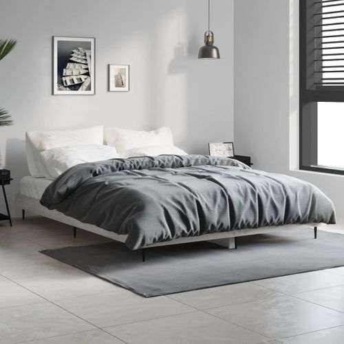 Cadre De Lit Sans Matelas Sonoma Gris 140x190 Cm