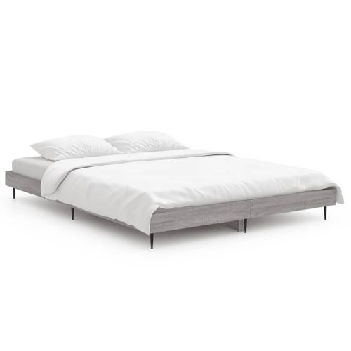 Cadre De Lit Sans Matelas Sonoma Gris 140x190 Cm