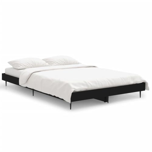 Cadre De Lit Sans Matelas Noir 120x190 Cm Bois Contreplaqué