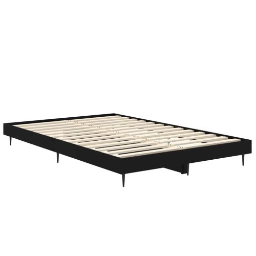 Cadre De Lit Sans Matelas Noir 120x190 Cm Bois Contreplaqué