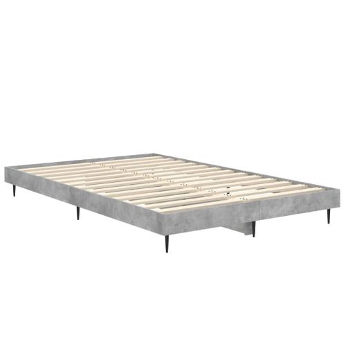 Cadre De Lit Sans Matelas Gris Béton 120x190 Cm