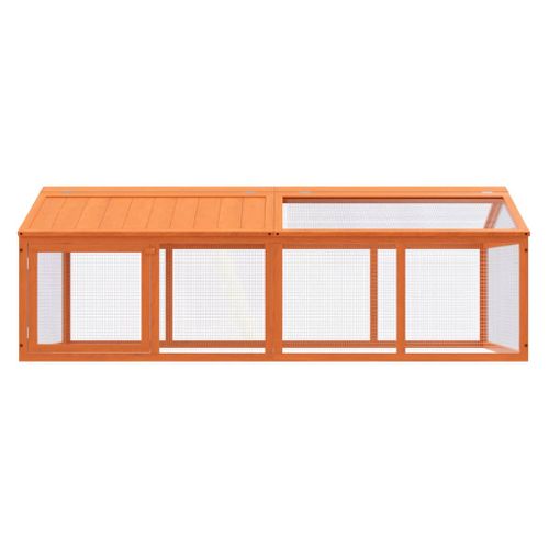 Enclos Animaux Marron 200x112,5x74 Cm Bois Massif De Pin