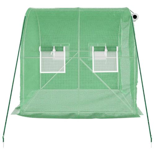 Serre Avec Cadre En Acier Vert 4 M² 2x2x2 M