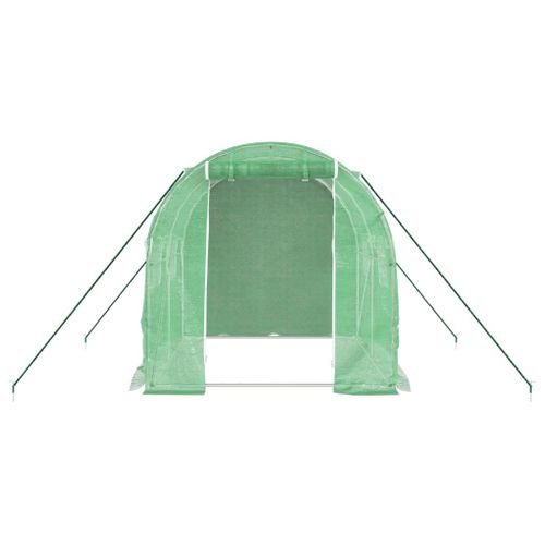 Serre Avec Cadre En Acier Vert 4 M² 2x2x2 M