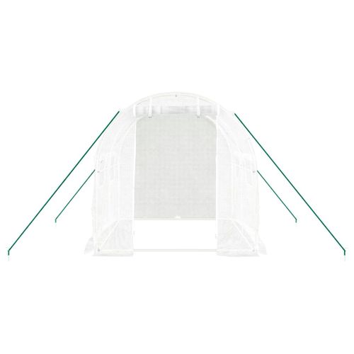 Serre Avec Cadre En Acier Blanc 4 M² 2x2x2 M