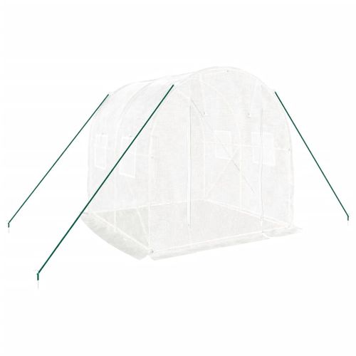 Serre Avec Cadre En Acier Blanc 4 M² 2x2x2 M