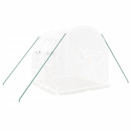 Serre Avec Cadre En Acier Blanc 4 M² 2x2x2 M