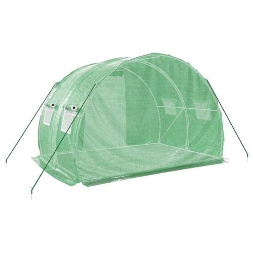 Serre Avec Cadre En Acier Vert 6 M² 3x2x2 M