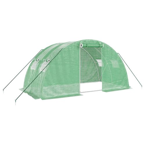 Serre Avec Cadre En Acier Vert 8 M² 4x2x2 M