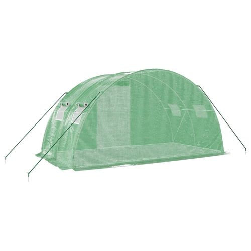 Serre Avec Cadre En Acier Vert 8 M² 4x2x2 M