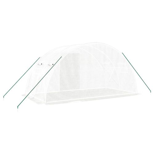 Serre Avec Cadre En Acier Blanc 8 M² 4x2x2 M