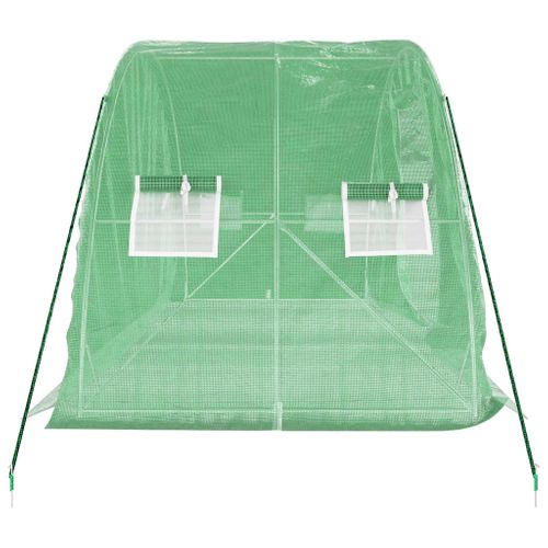 Serre Avec Cadre En Acier Vert 10 M² 5x2x2,3 M