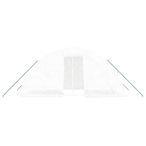 Serre Avec Cadre En Acier Blanc 10 M² 5x2x2,3 M