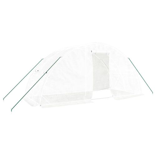 Serre Avec Cadre En Acier Blanc 10 M² 5x2x2,3 M