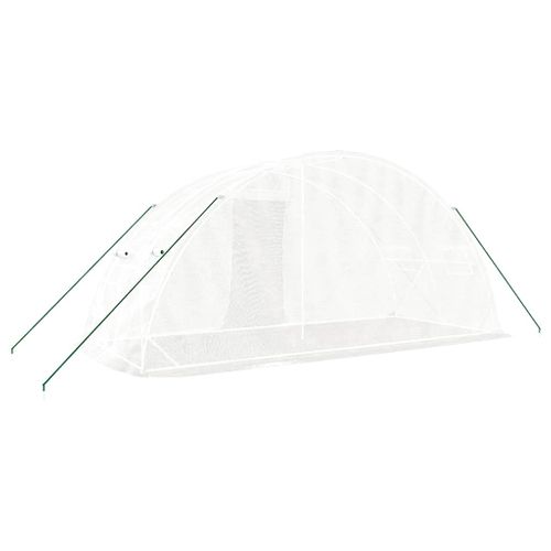 Serre Avec Cadre En Acier Blanc 10 M² 5x2x2,3 M