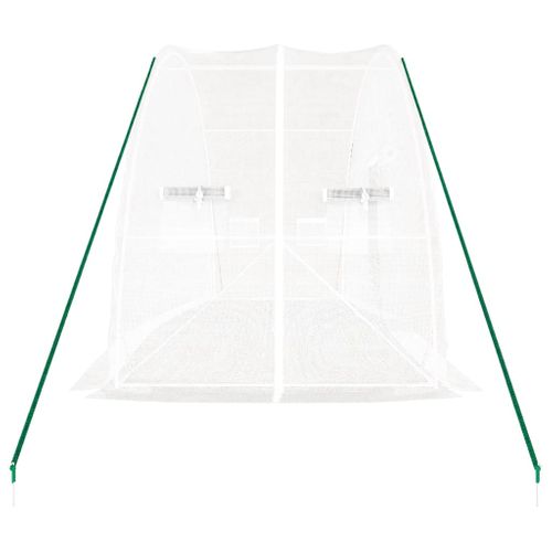 Serre Avec Cadre En Acier Blanc 12 M² 6x2x2,85 M