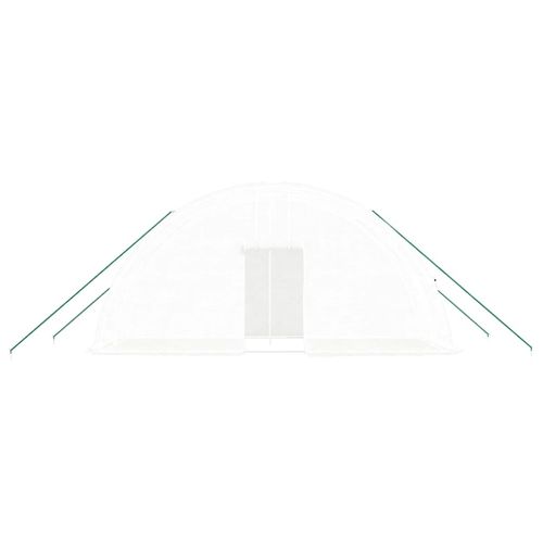 Serre Avec Cadre En Acier Blanc 12 M² 6x2x2,85 M
