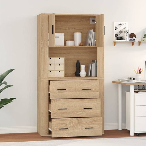 Buffet Haut Chêne Sonoma Bois Contreplaqué