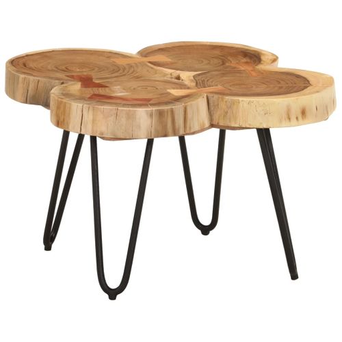 Table Basse 36 Cm 4 Troncs Bois D'acacia Massif
