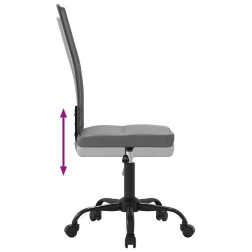 Chaise De Bureau Réglable En Hauteur Gris Tissu En Maille