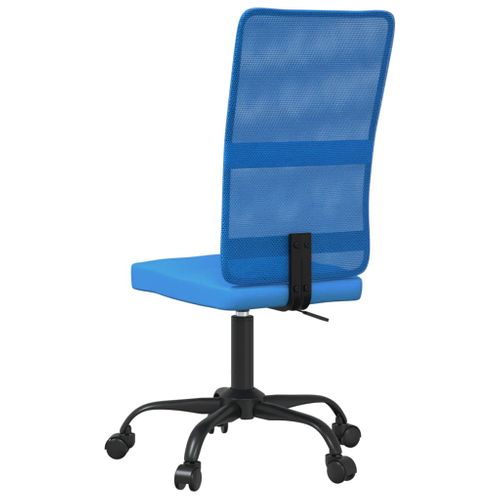 Chaise De Bureau Réglable En Hauteur Bleu Tissu En Maille