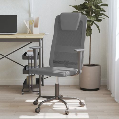 Chaise De Bureau Réglable En Hauteur Gris