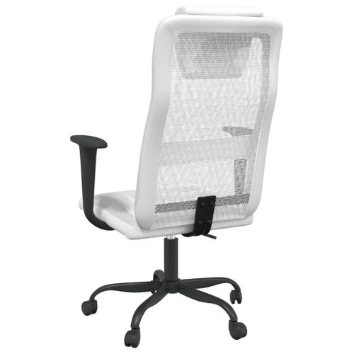 Chaise De Bureau Réglable En Hauteur Blanc